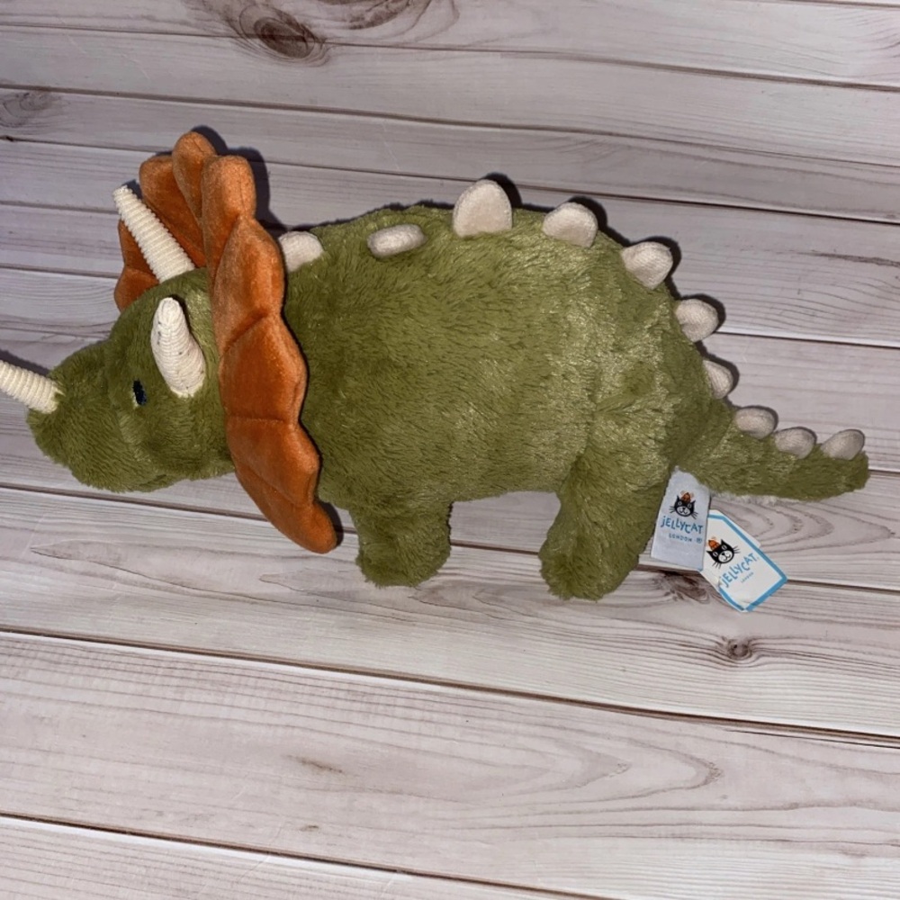 NWT Jellycat ARCHIE DINOSAUR - SOLD OUT - Plush Triceratops Soft Stuffed Animal